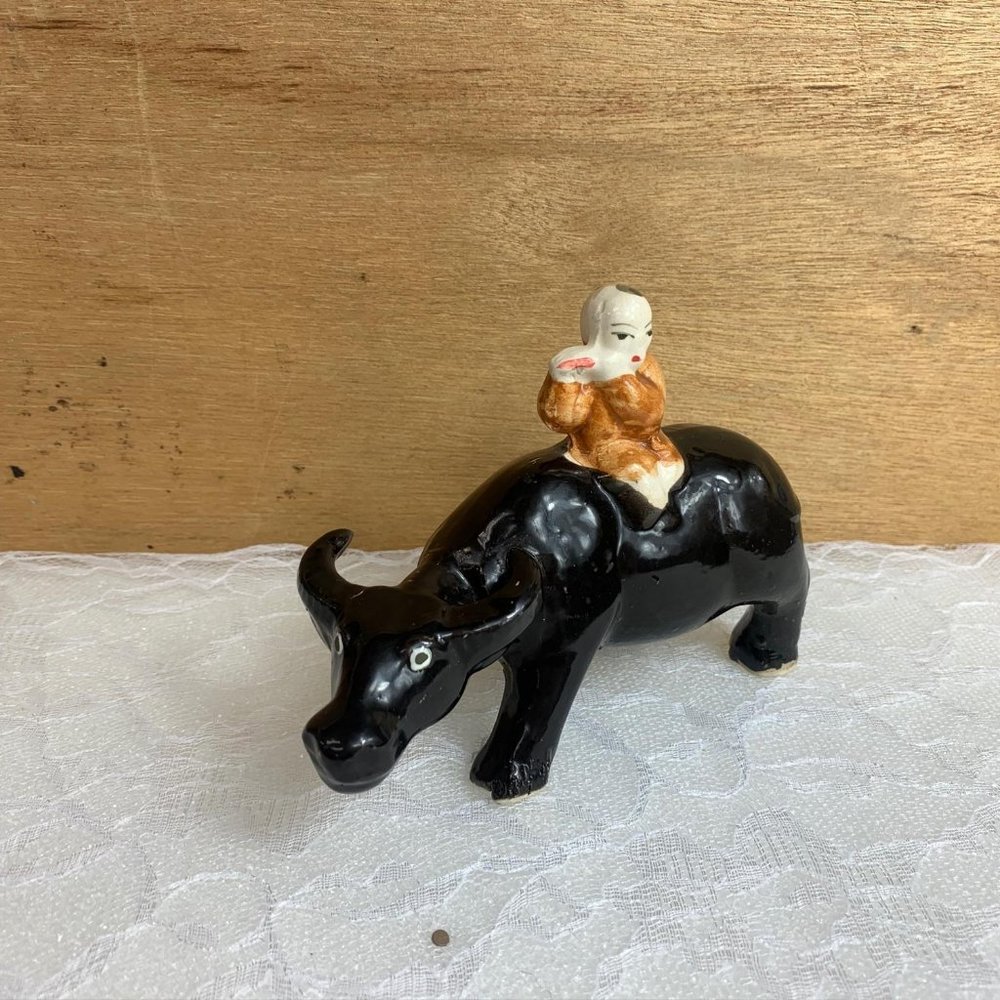 Antique Chinese Bull Rider - Picture 3 of 10